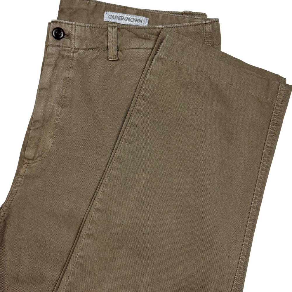 Outerknown Chino Pants Organic Cotton Men 36 Khaki Tan Minimalist Travel Classic